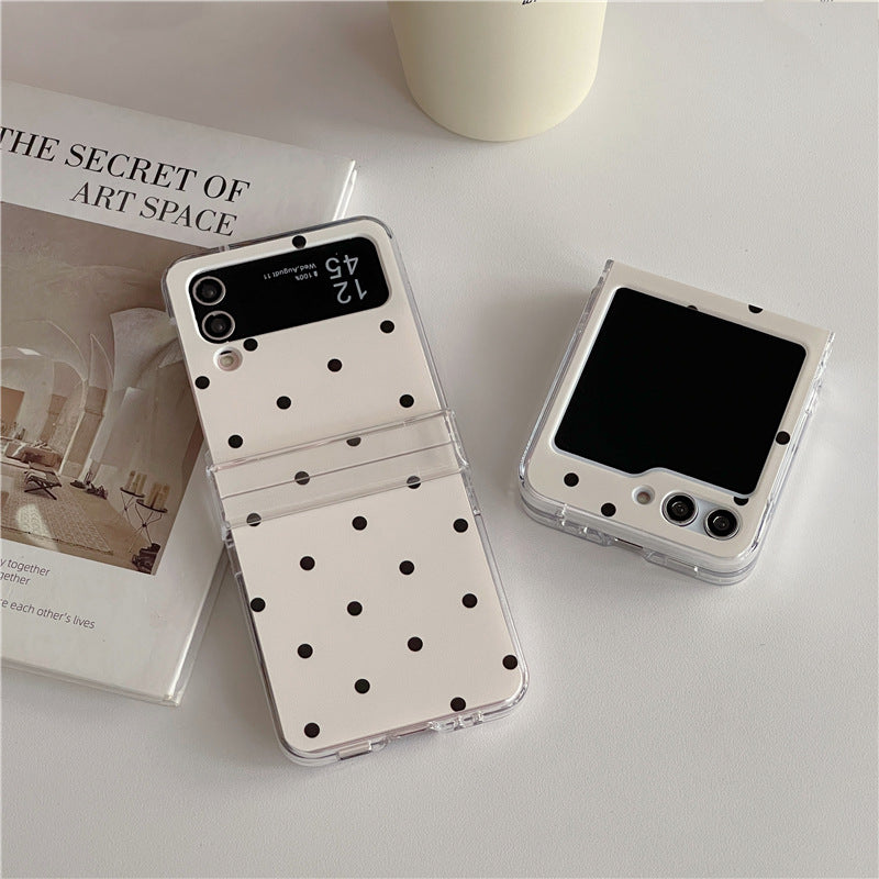 Samsung Galaxy Z Flip 5 Polka Dots Matte Cover(with ) - slim profile