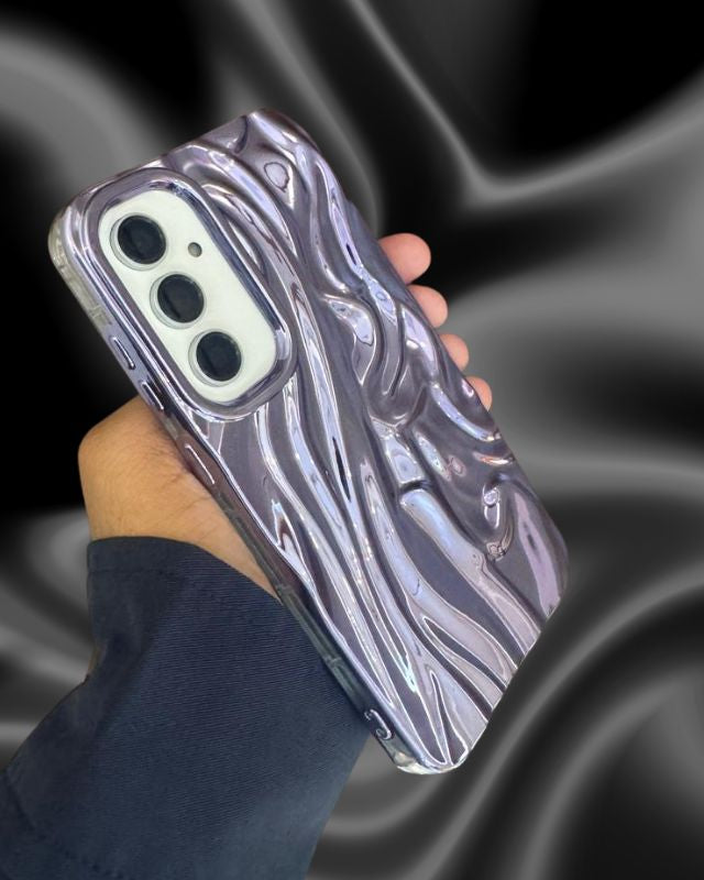Samsung Galaxy A26 Shining 3D Wavy Effect Glossy Cover - protective case detail