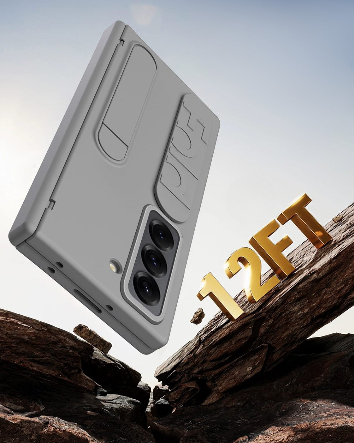 Samsung Galaxy Z Fold 6 Hand Strap Matte Cover - protective case detail