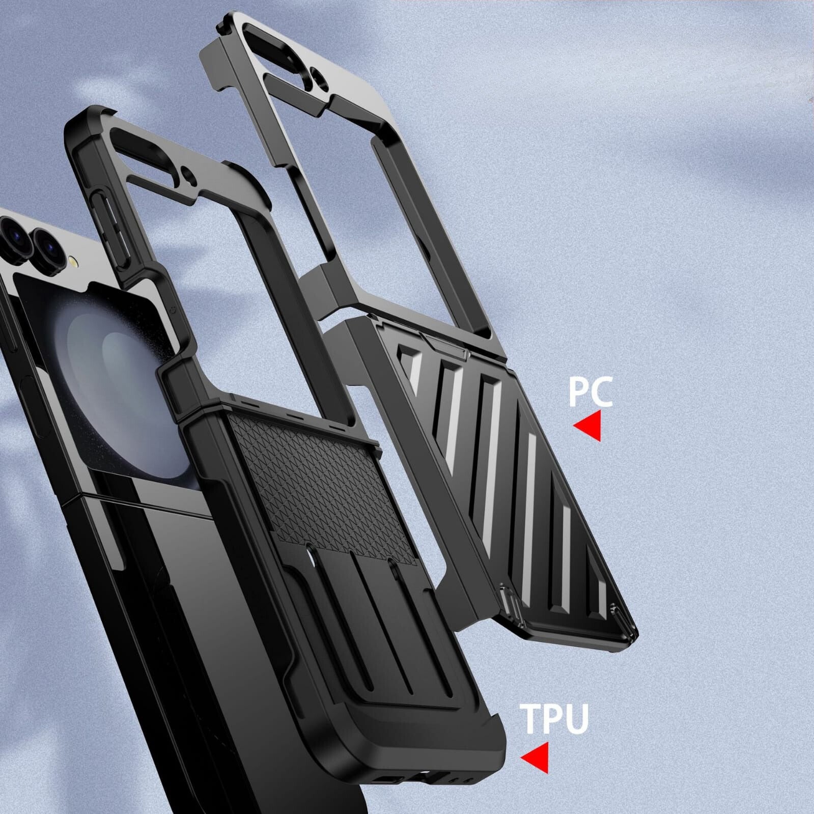 Samsung Galaxy Z Flip 5 Dual Layer Shockproof Armour Cover - colour options