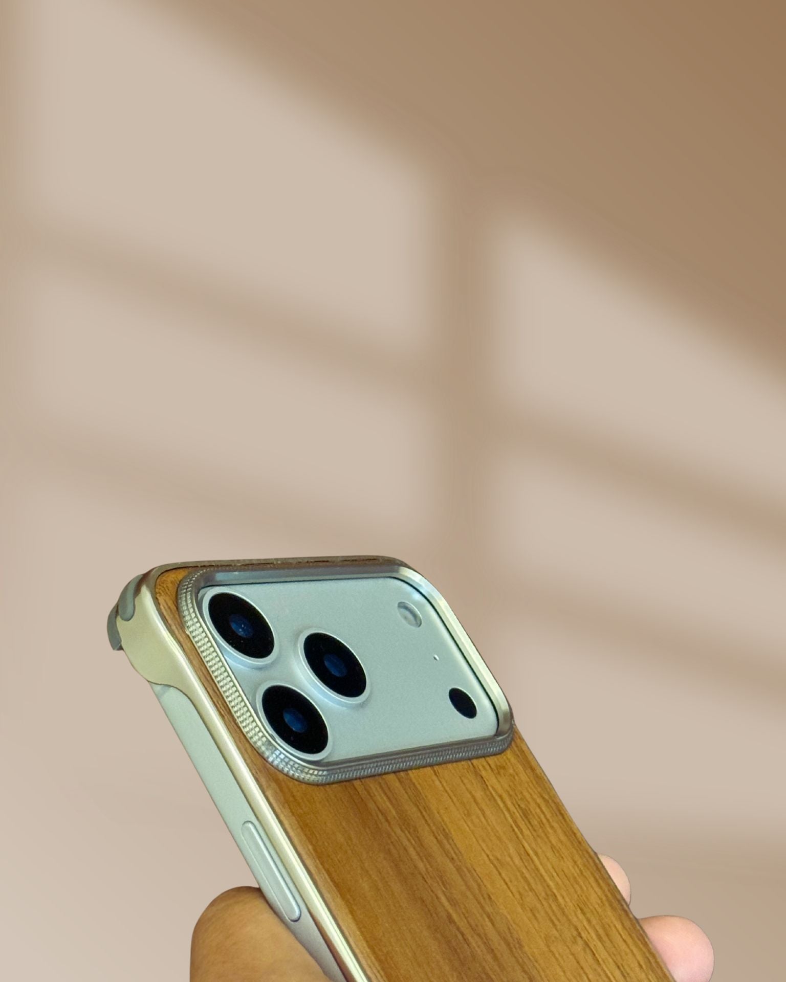 Real Wooden Slim Metallic Cover iPhone cover – JustAndBest India