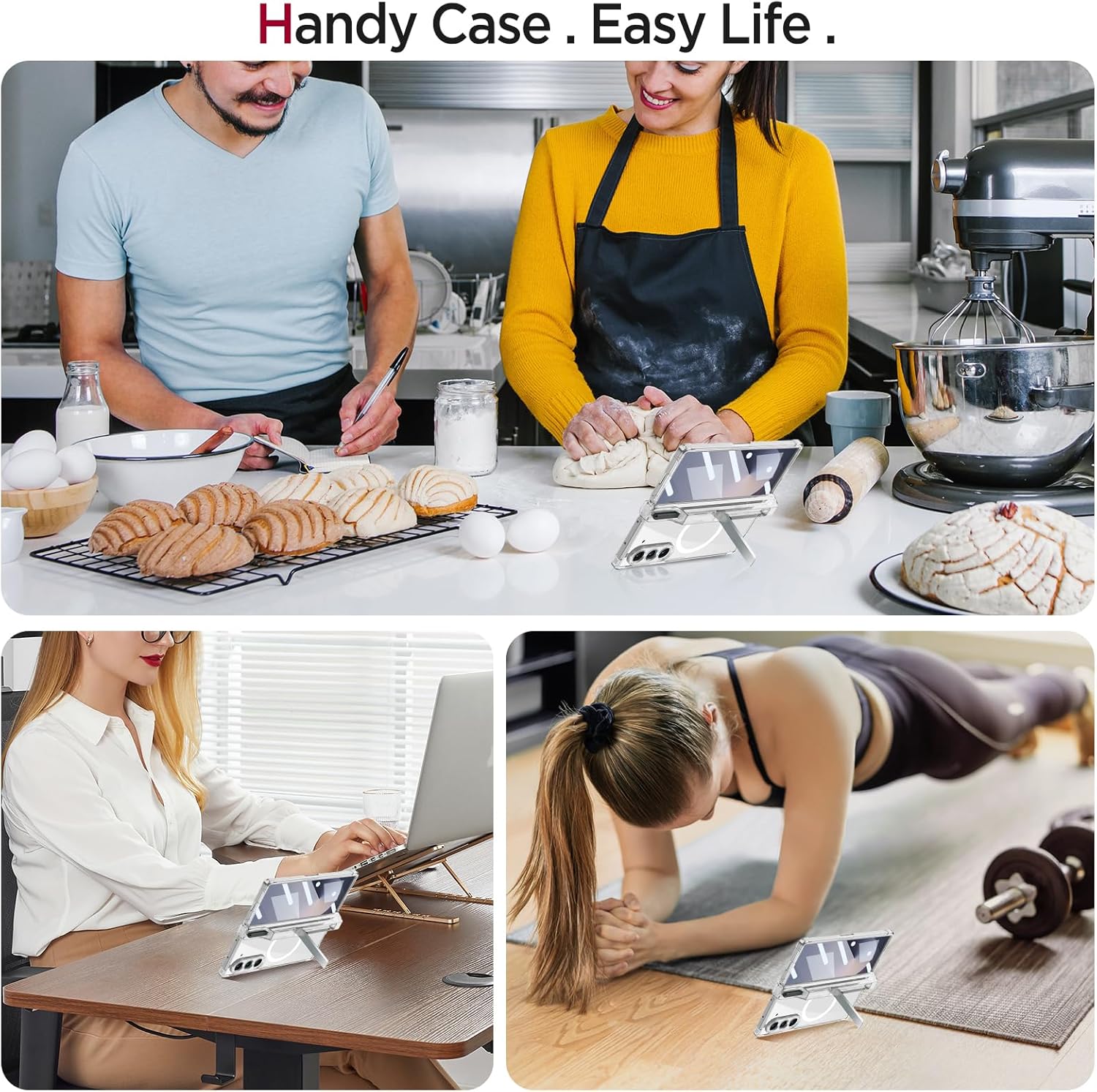 Samsung Galaxy Z Fold 5 Air Cushioned Transparent Cover (and Hinge Pro - protective case detail