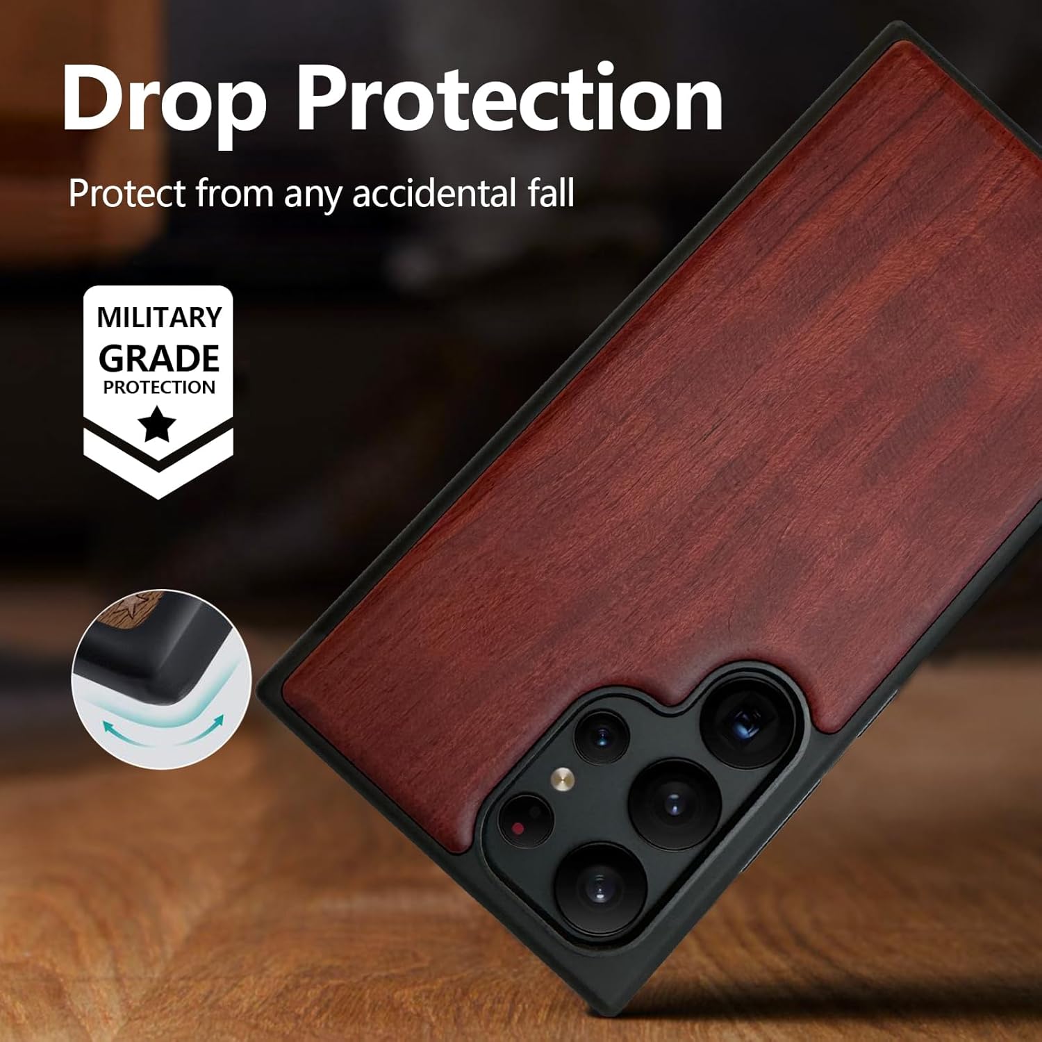 Samsung Galaxy S25 Ultra Natural Wood Case - protective case detail