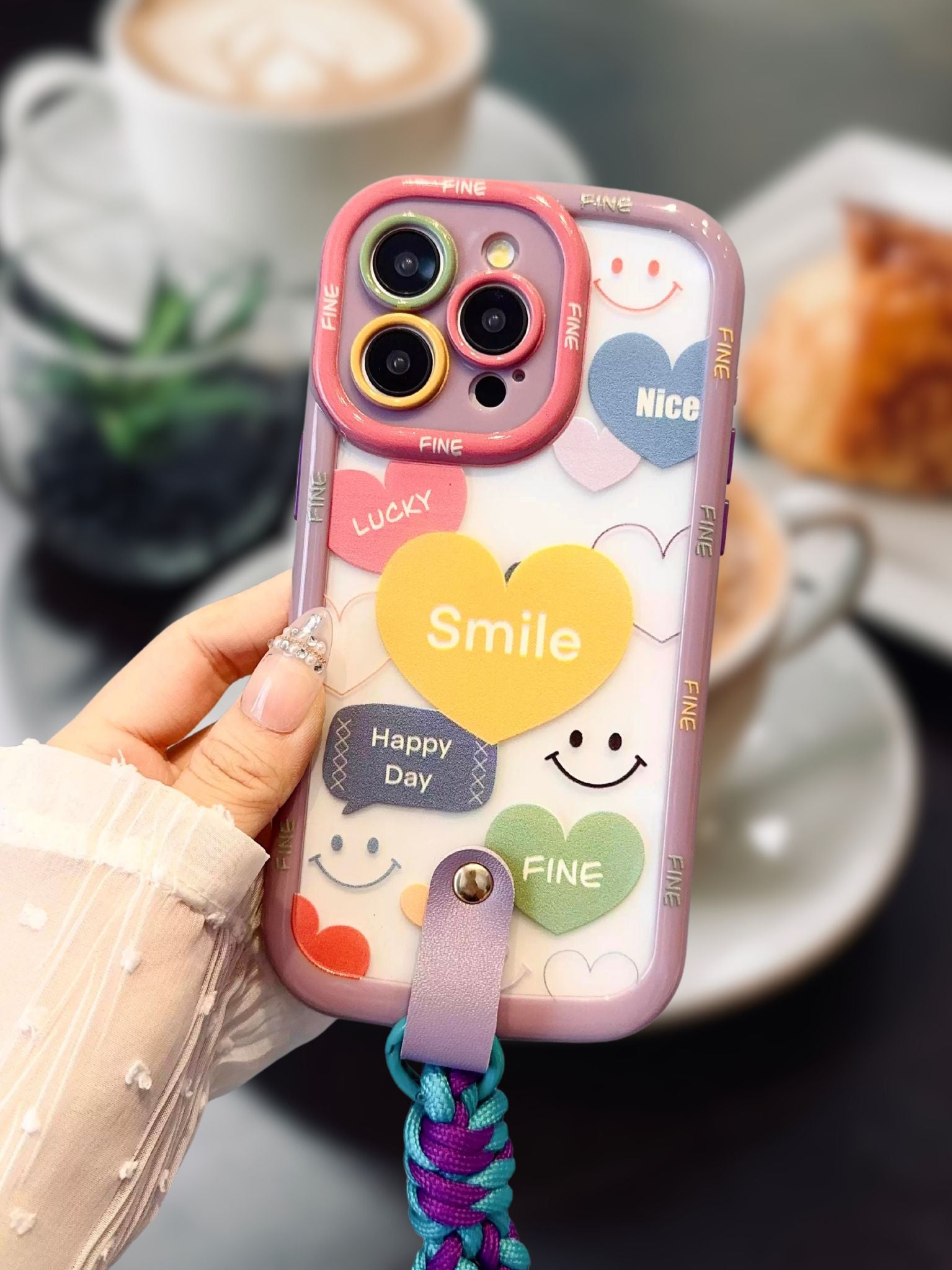 iPhone 16 Colorful Happy Day Case - lifestyle