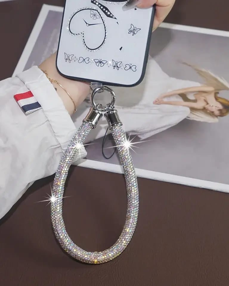 Diamond Rhinestones Phone Charm Lanyard - case features