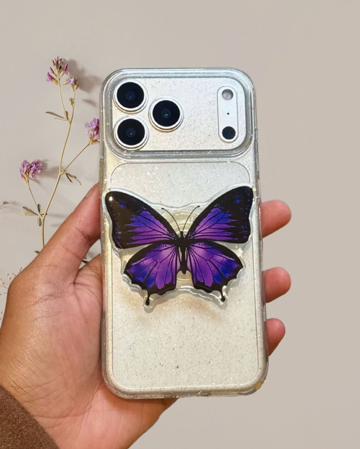 Butterfly Phone Gripper Holder - colour options