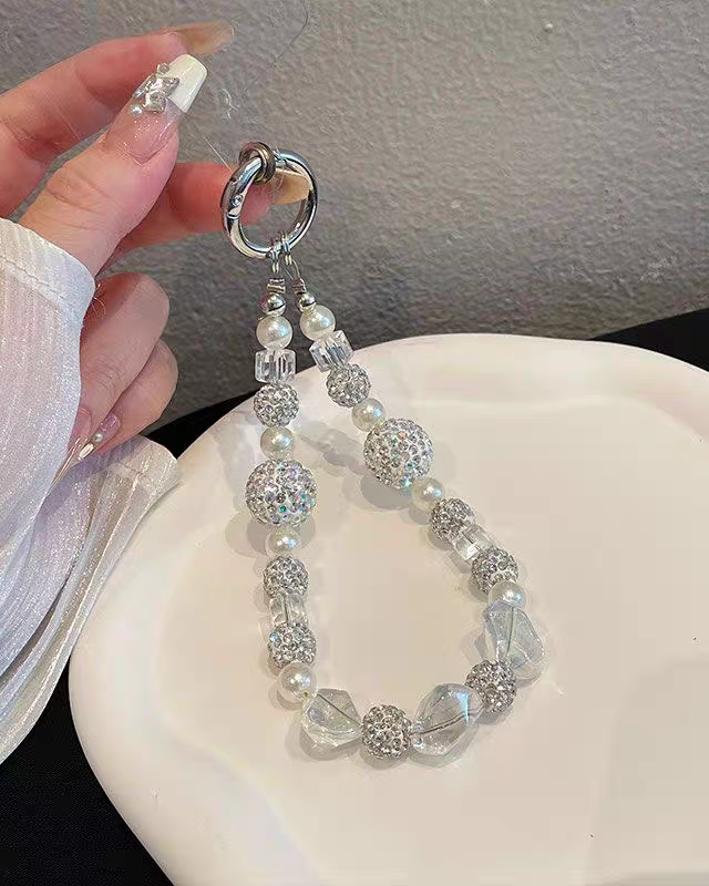 Luxury Pearls and Stones Phone Charm for Default Title - phone case