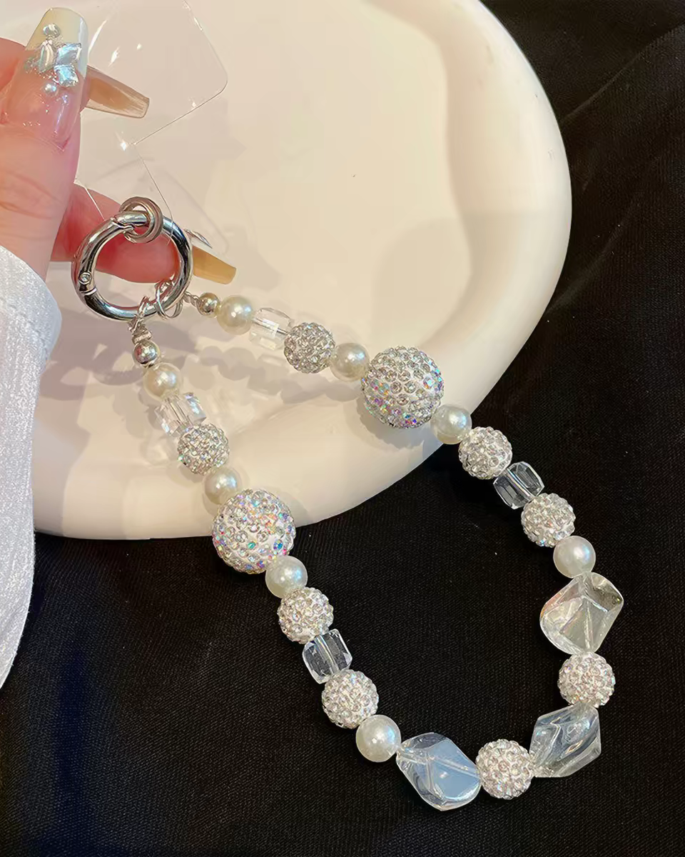 Luxury Pearls and Stones Phone Charm for Default Title - protective case detail