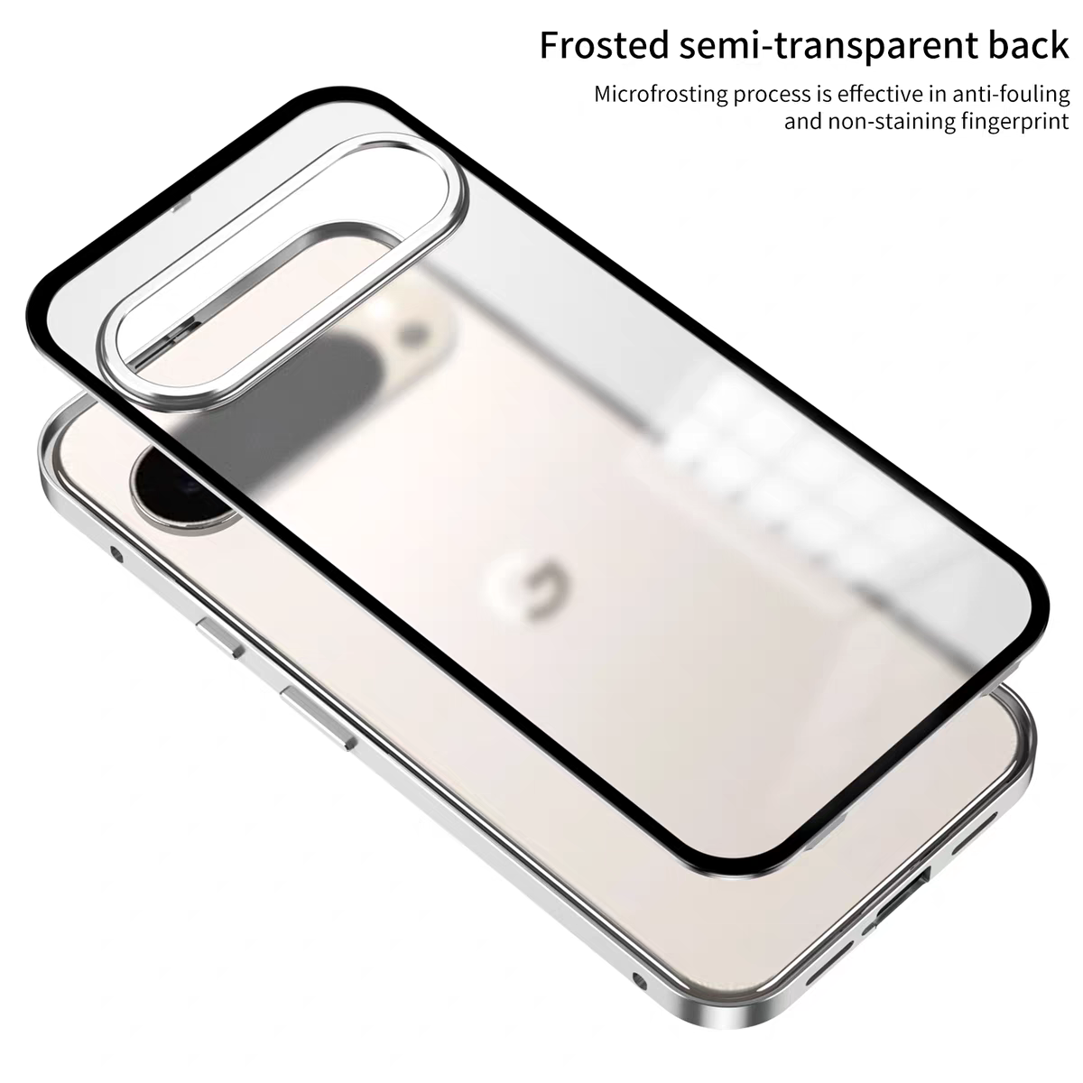 Google Pixel 10 Metallic Frosted Bumper Cover - case features
