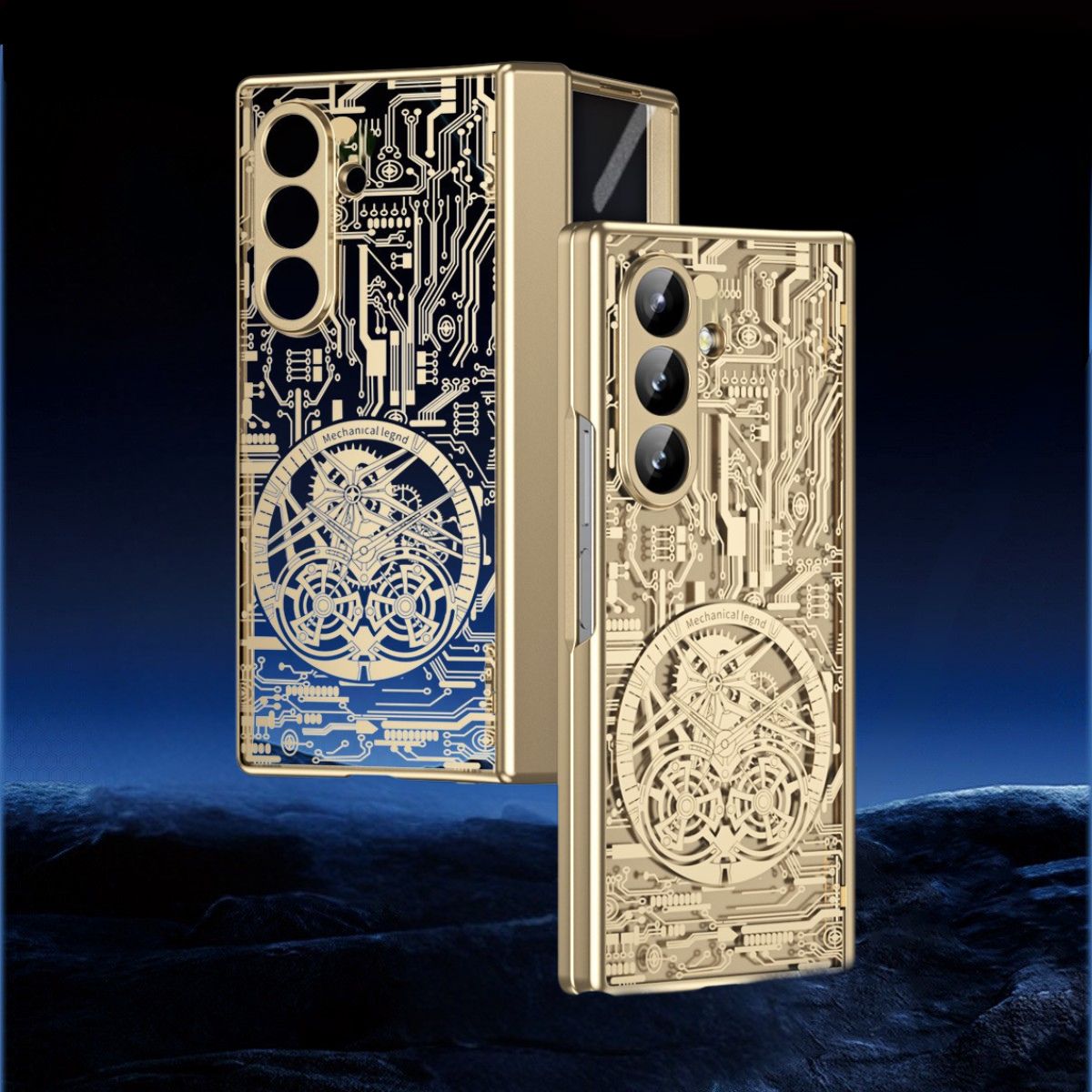 Samsung Galaxy Z Fold 6 Electroplated Circuit Transparent Cover (and H - slim profile