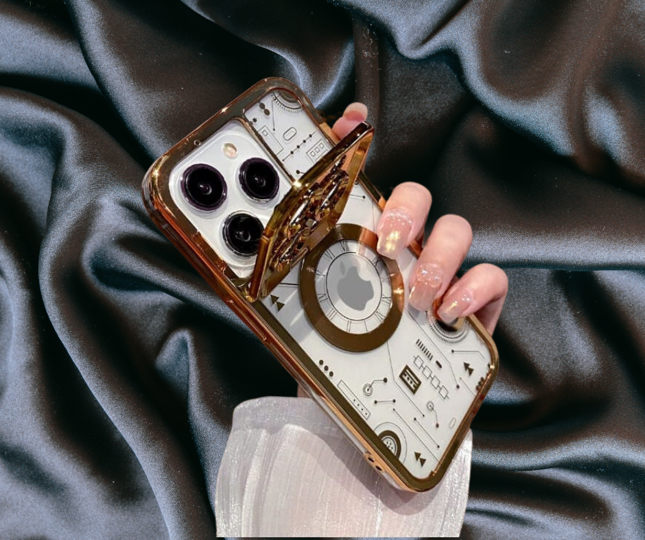 iPhone 14 Gold Electroplated Circuit Board Lens Protector Cover - protective case detail