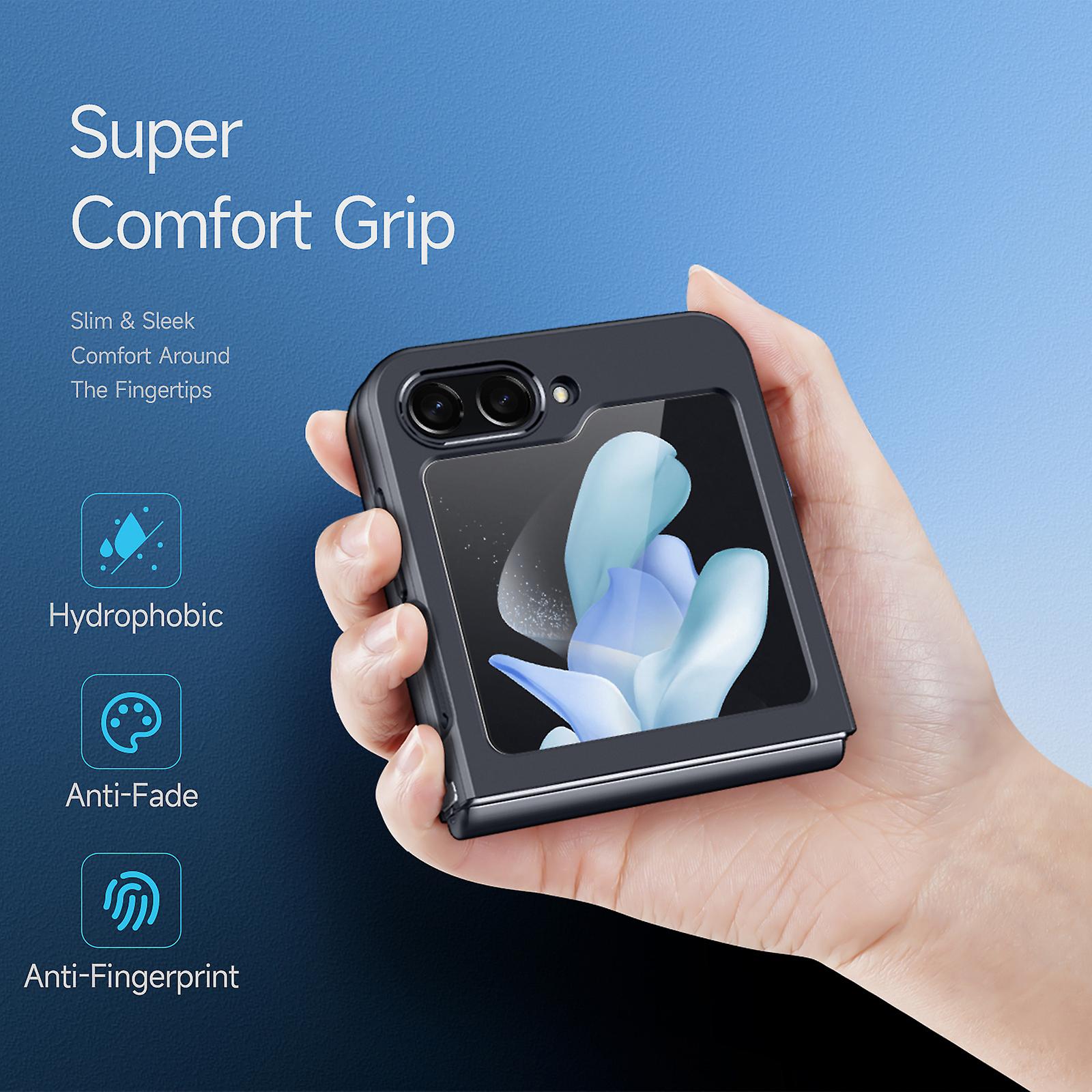Samsung Galaxy Z Flip 5 Shockproof Transparent Cover (with Front Scree - protective case detail