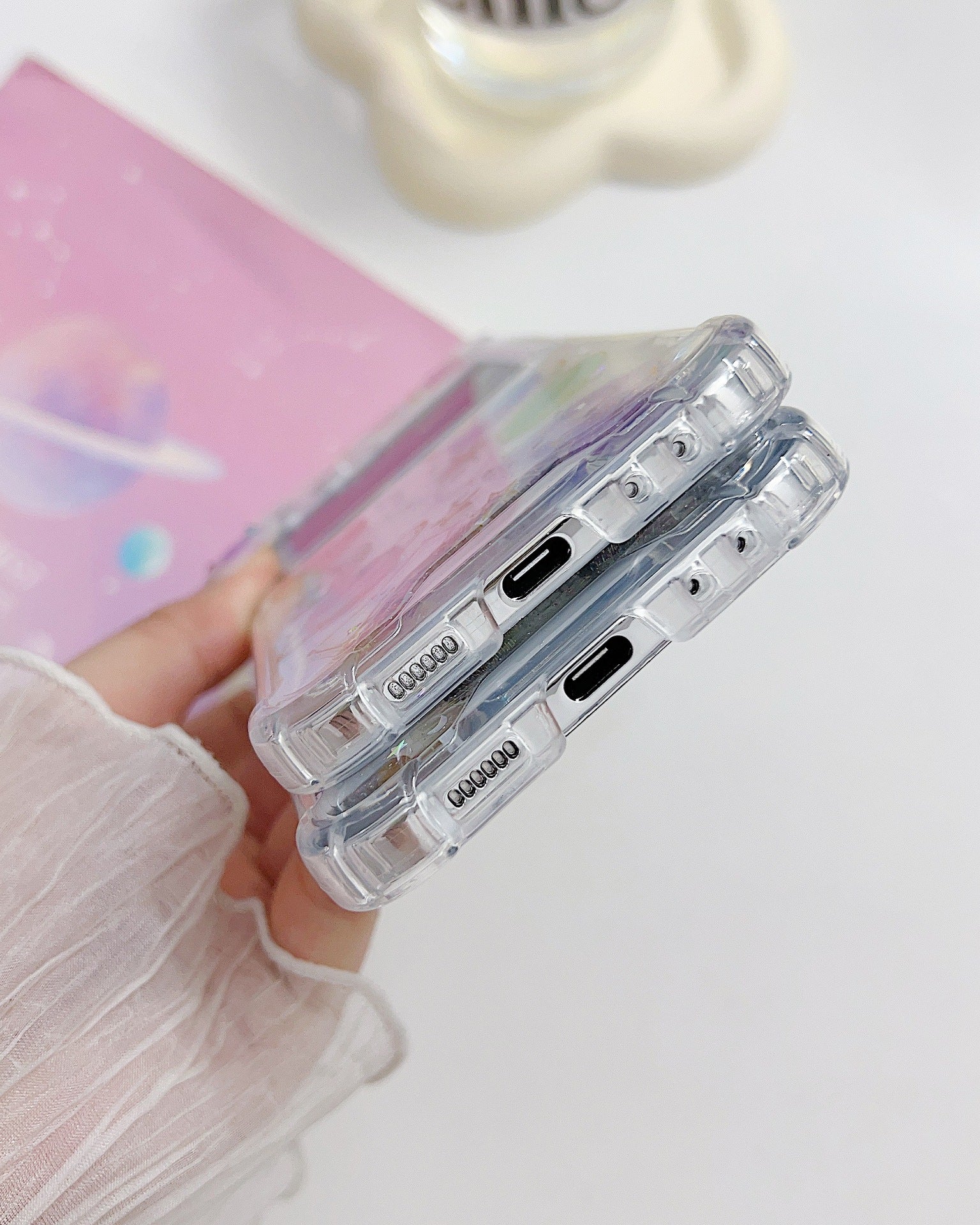 transparent stars case z flip 5