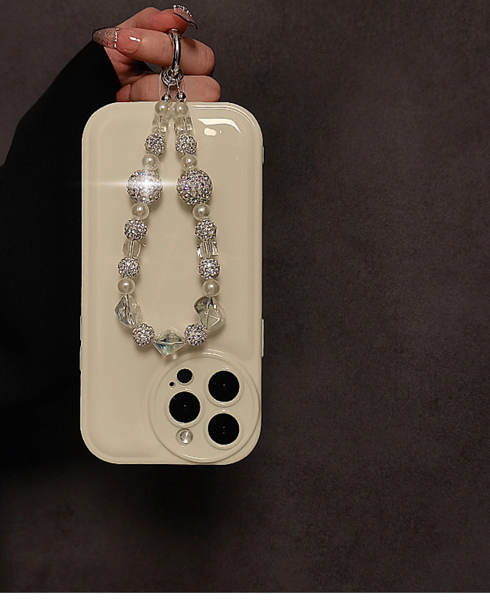 Luxury Pearls and Stones Phone Charm for Default Title - phone case