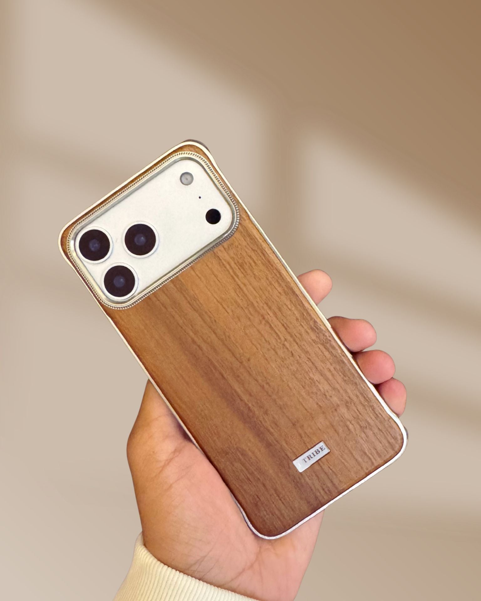 Real Wooden Slim Metallic Cover iPhone cover – JustAndBest India