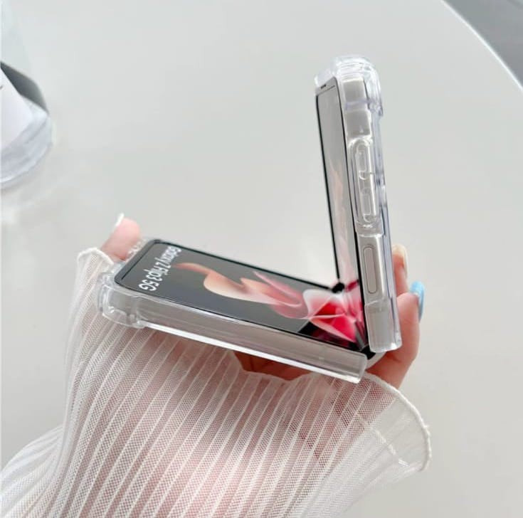 Samsung Galaxy Z Flip 5 Rose Gold Mirror Shockproof Cover - slim profile