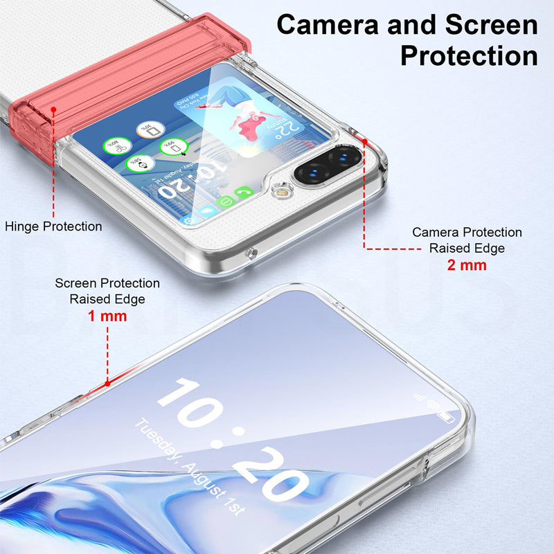Samsung Galaxy Z Flip 5 Shockproof Transparent Cover (with Hinge prote - protective case detail