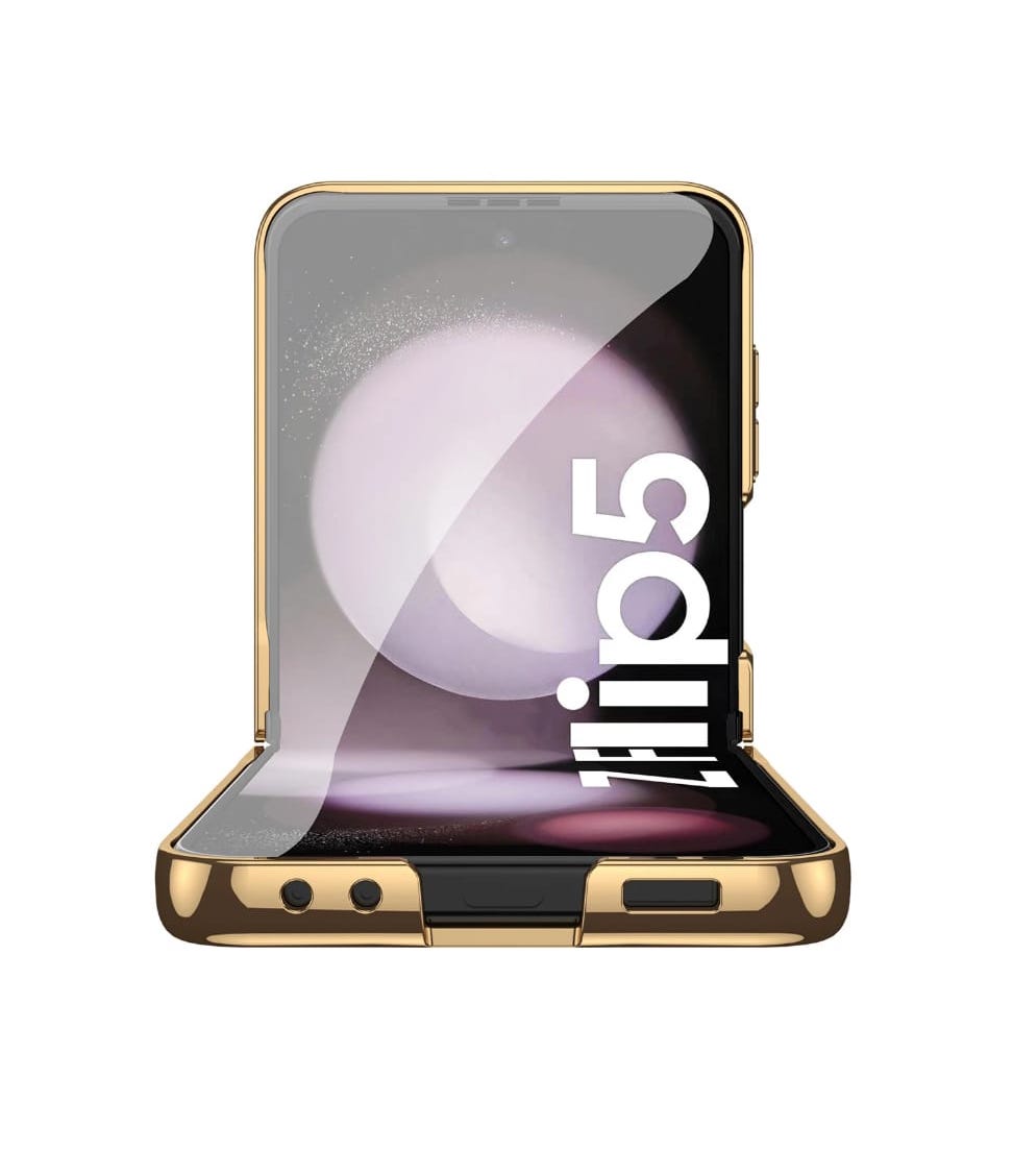 Samsung Galaxy Z Flip 5 Plated Marble Pattern Cover - lifestyle