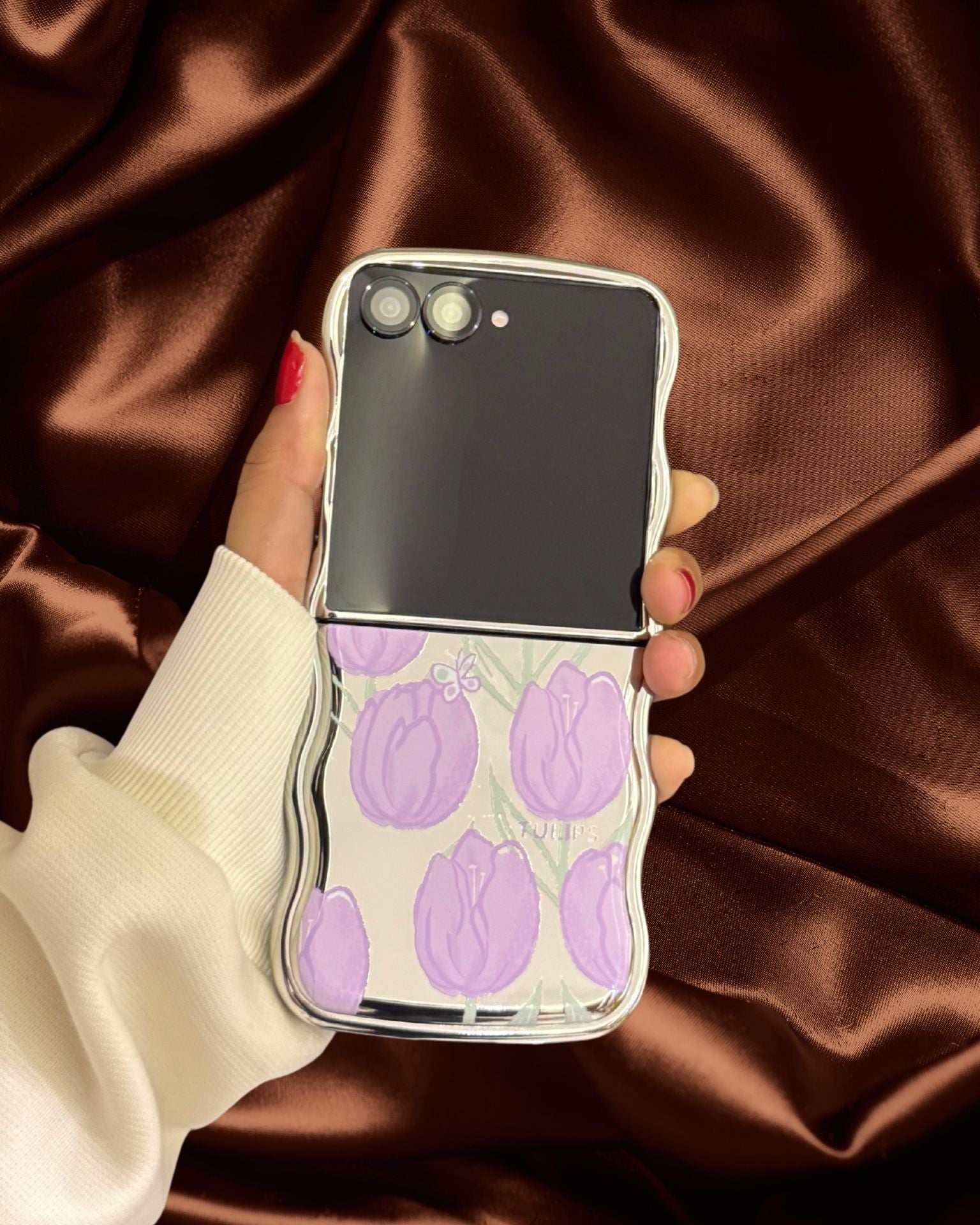Samsung Galaxy Z Flip 7 Zazzy Shining Tulips Glossy Cover