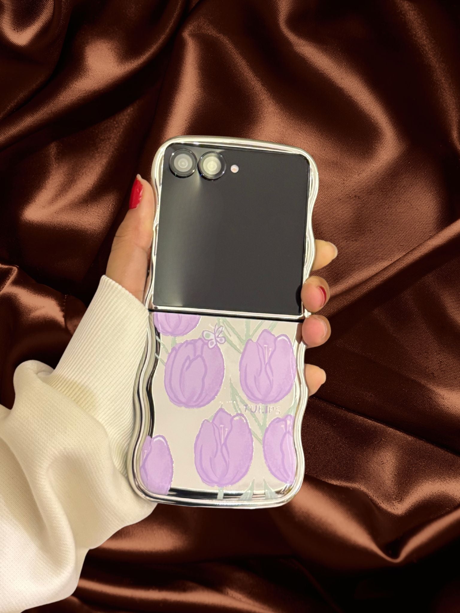 Samsung Galaxy Z Flip 7 Zazzy Shining Tulips Glossy Cover