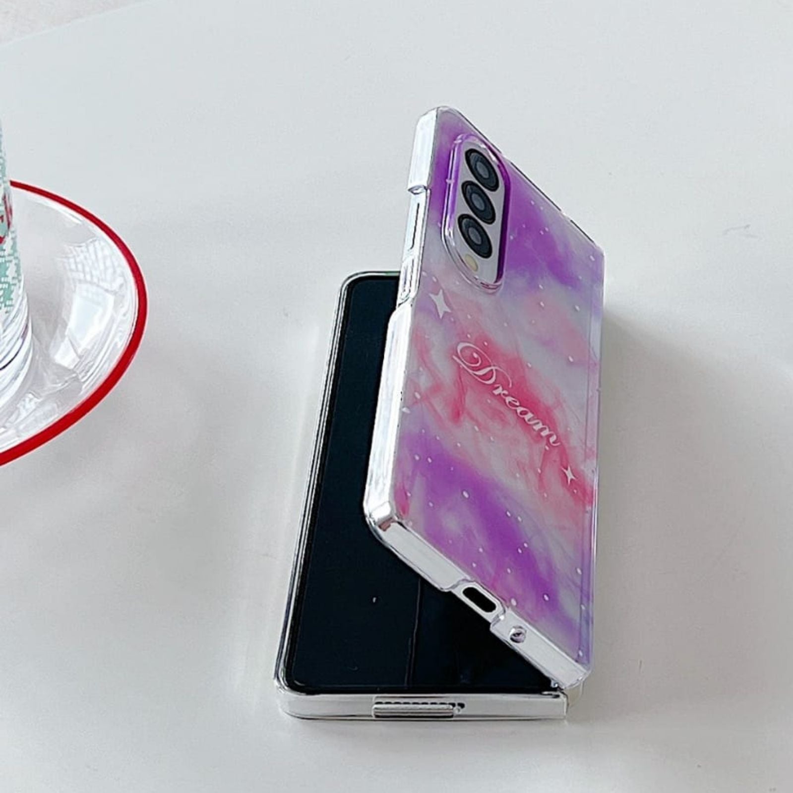 Samsung Galaxy Z Fold 3 Dreamy Transparent Matte Cover - case features
