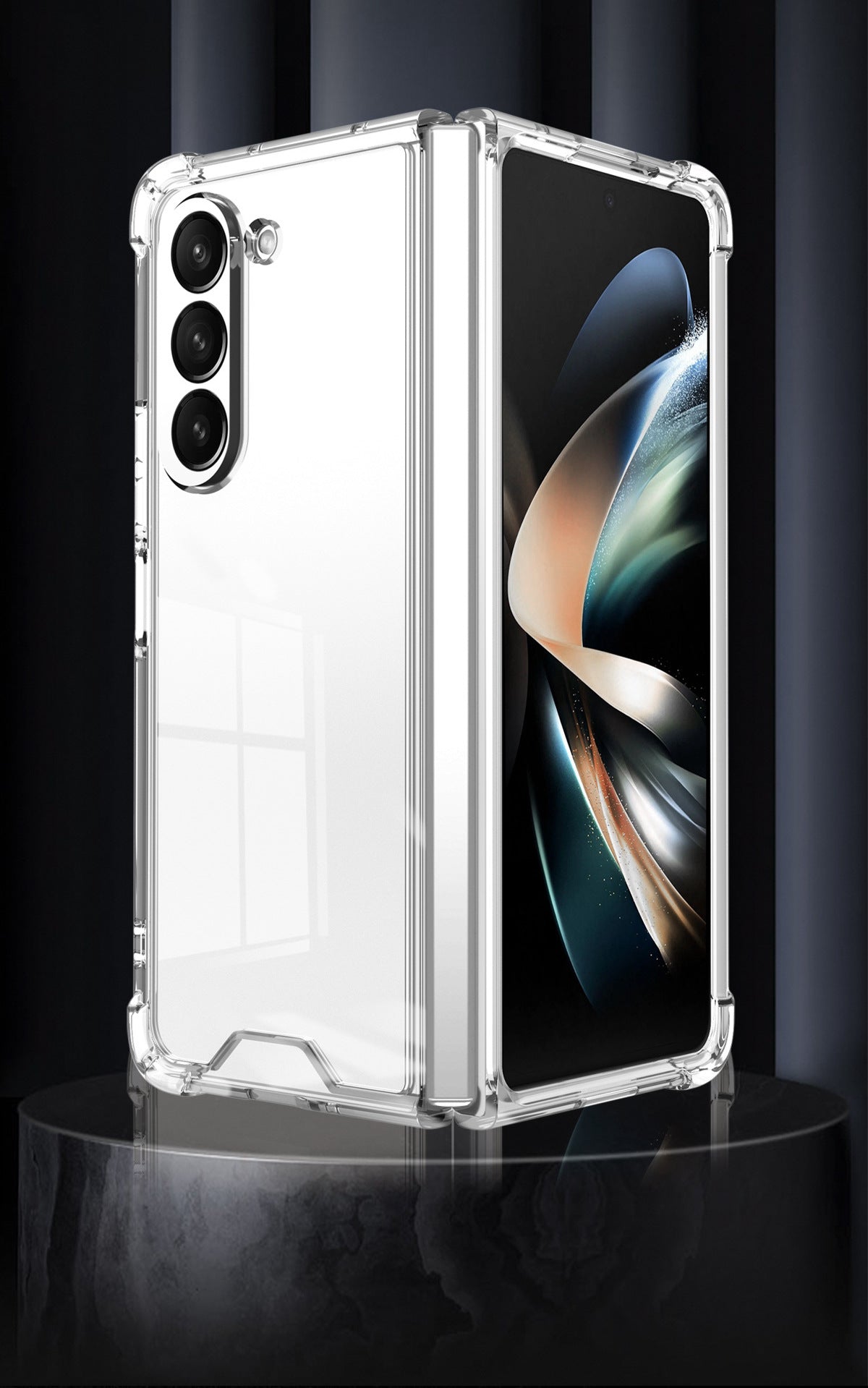 Samsung Galaxy Z Fold 5 Shockproof Transparent Cover - protective case detail