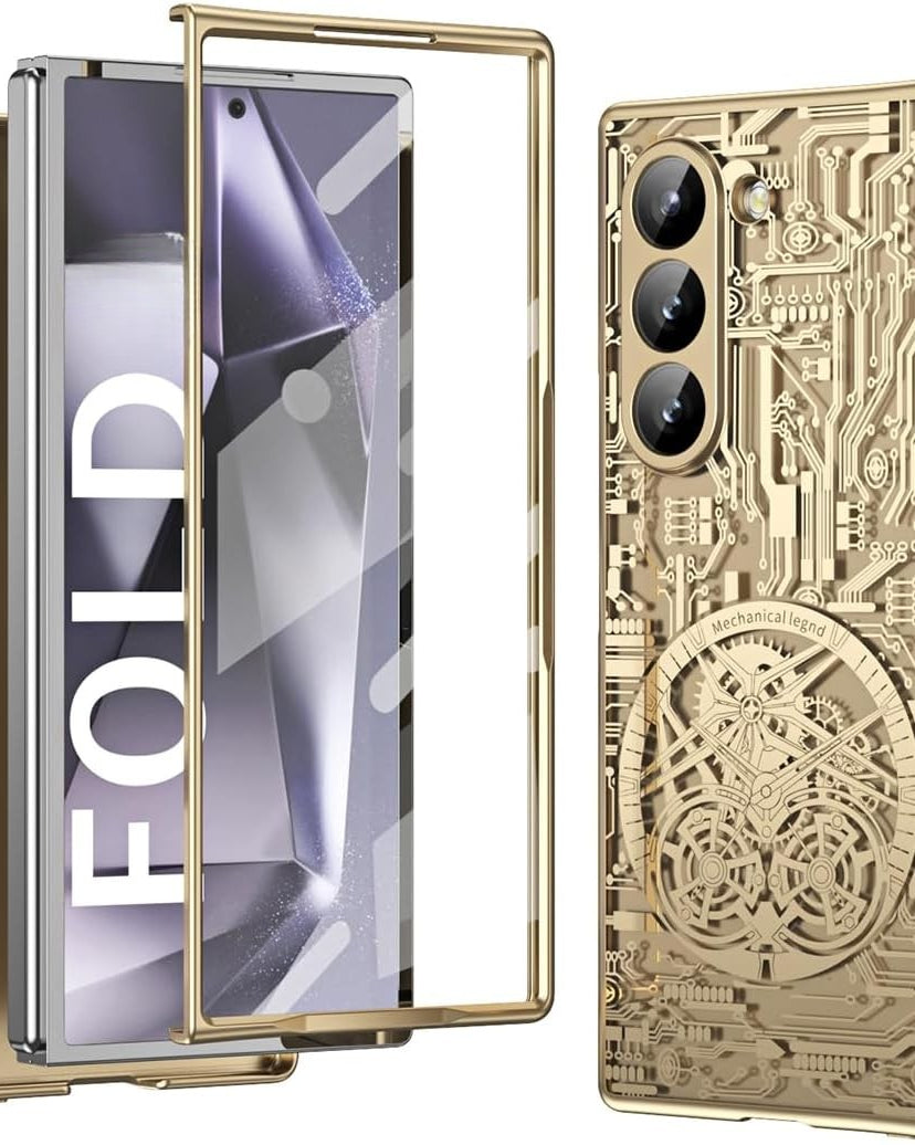 Samsung Galaxy Z Fold 6 Electroplated Circuit Transparent Cover (and H - slim profile