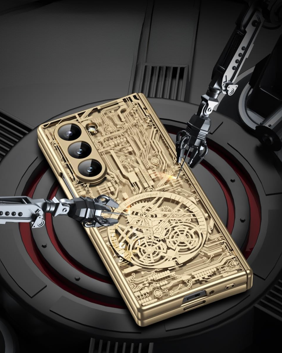 Samsung Galaxy Z Fold 6 Electroplated Circuit Transparent Cover (and H - protective case detail
