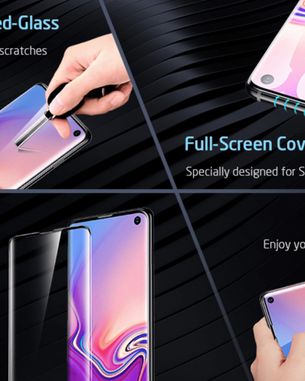 10D Titanium Curved Edges Tempered Glass for Samsung Galaxy S10 Plus.-Samsung Galaxy S10 Cover-Samsung Galaxy S10-JustAndBest.com