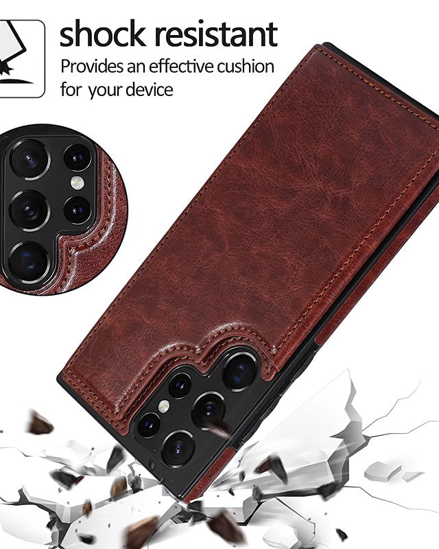 Luxury Wallet Style Premium Leather Cover iPhone cover – JustAndBest India