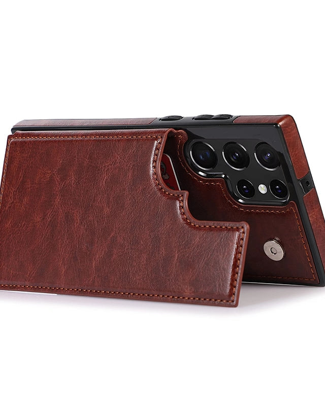 Luxury Wallet Style Premium Leather Cover iPhone cover – JustAndBest India