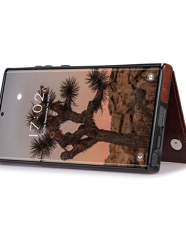 Luxury Wallet Style Premium Leather Cover iPhone cover – JustAndBest India