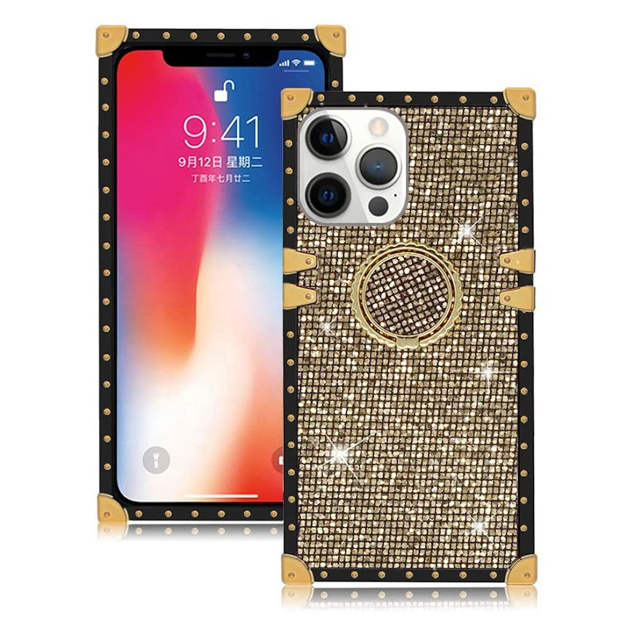 Gold Glitter Ring Holder Luxury Cover – phone accessory by JustAndBest India