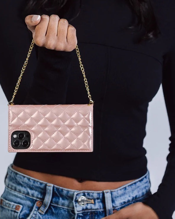 Rose Gold Luxury Leather Flip Case