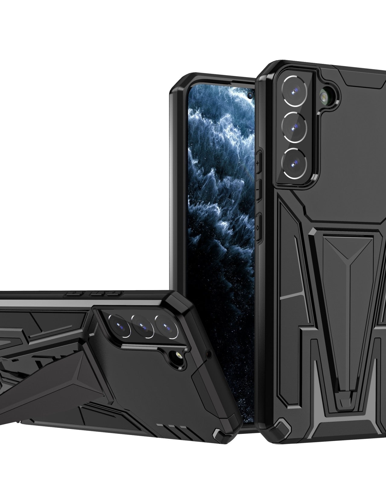 Jet Black Dual Layer Premium Armour Case iPhone cover – JustAndBest India