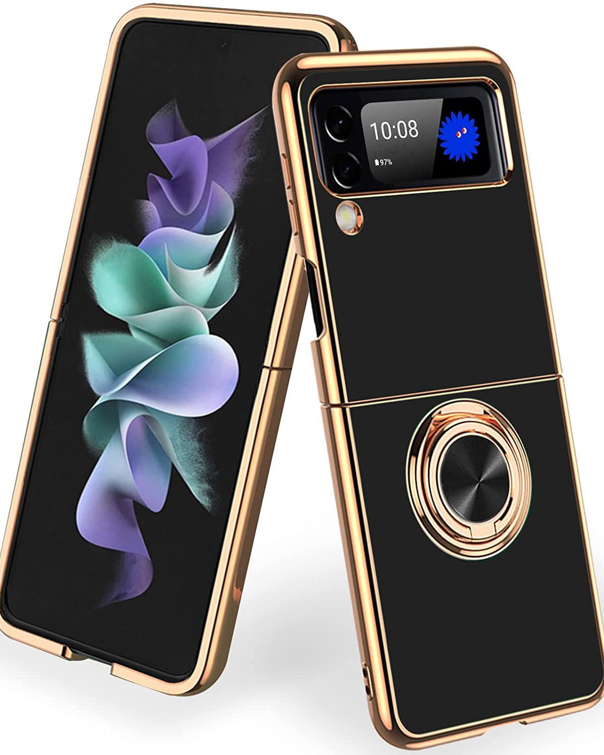 Ring Holder Luxury Cover for Samsung Z Flip 4