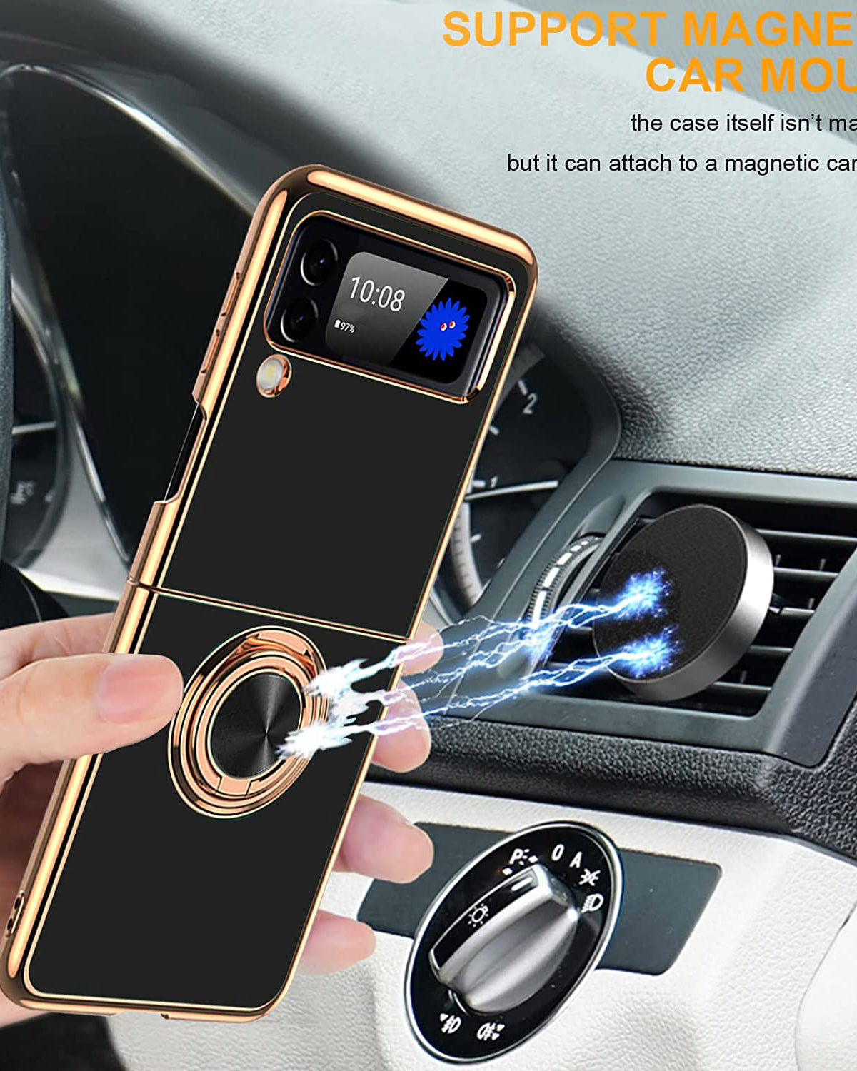 Gold Electroplated Ring Holder Cover