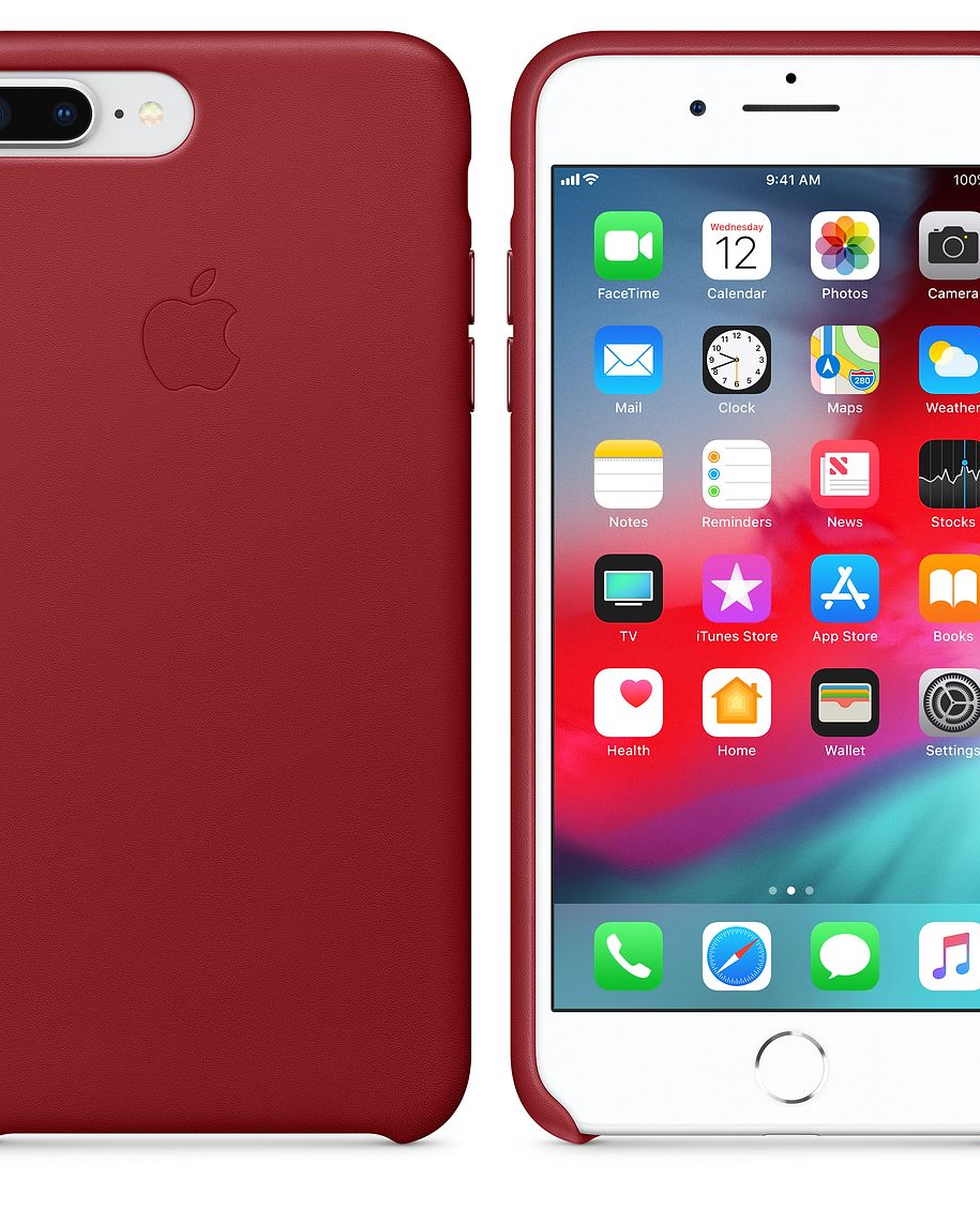 Red Leather iphone 7 plus  Cover