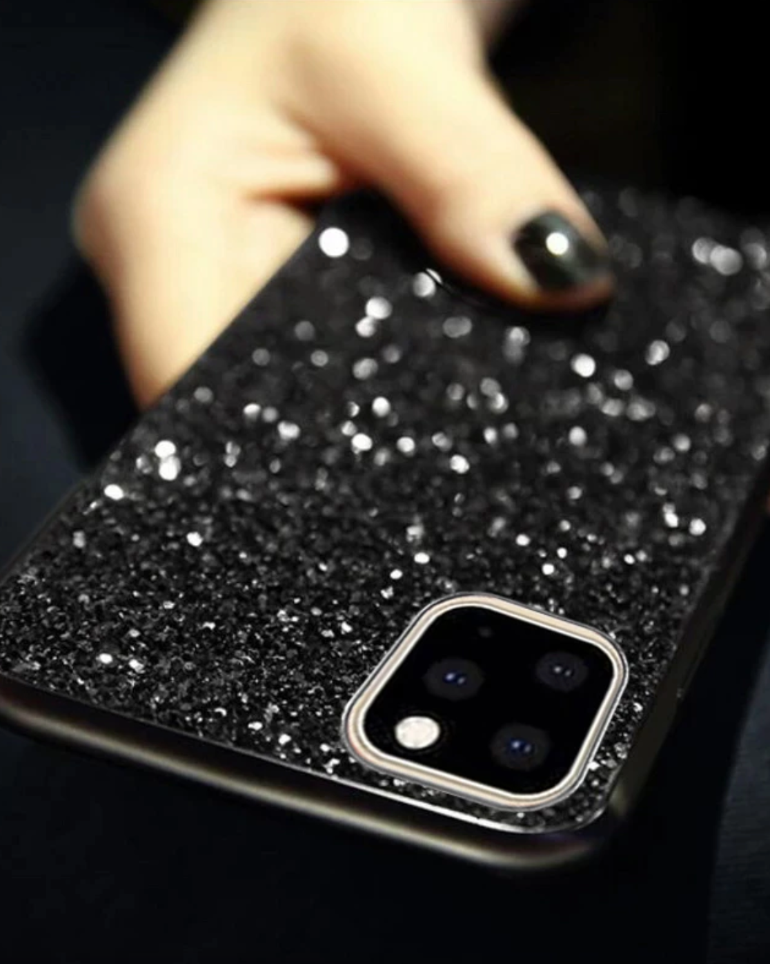 iPhone 13 Black Glitter Covers