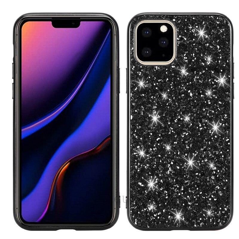 Midnight Black Glitter Bling Sequin Cover iPhone cover – JustAndBest India