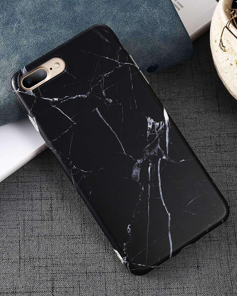 Black Marble Pattern Matte Case