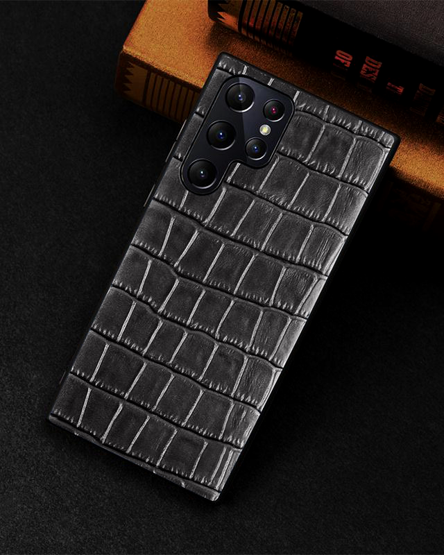 Black Leather Cover for Samsung S21 in India