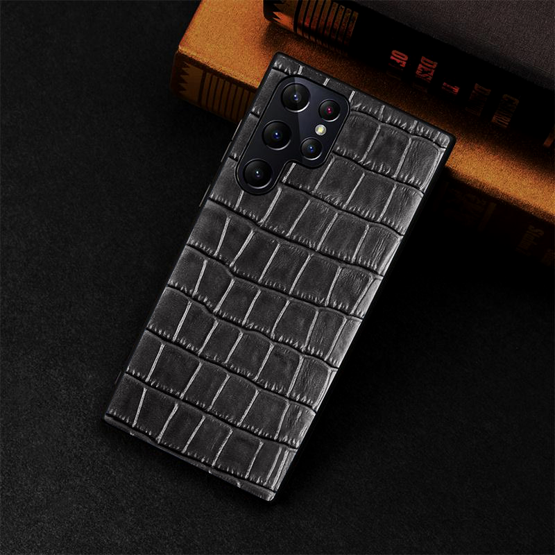 Black Leather  Cover for Samsung S21 in India