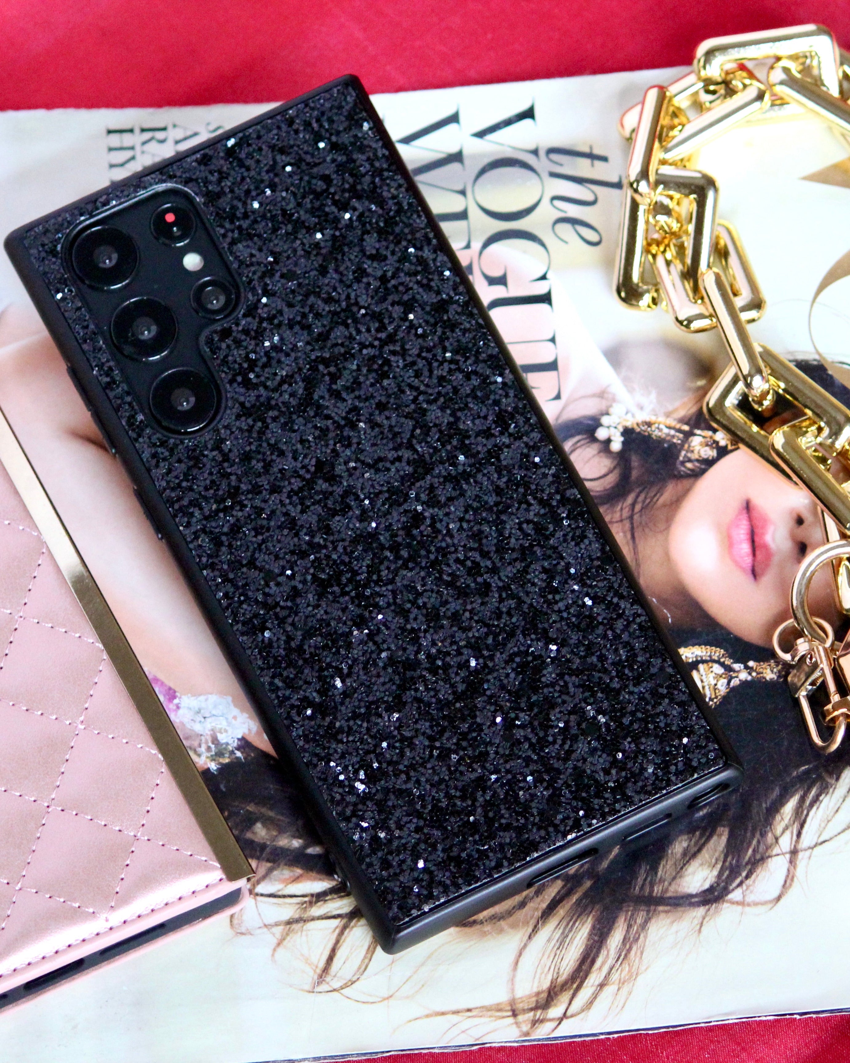 Elegant Black Glitter Bling Sequin Cover iPhone cover – JustAndBest India