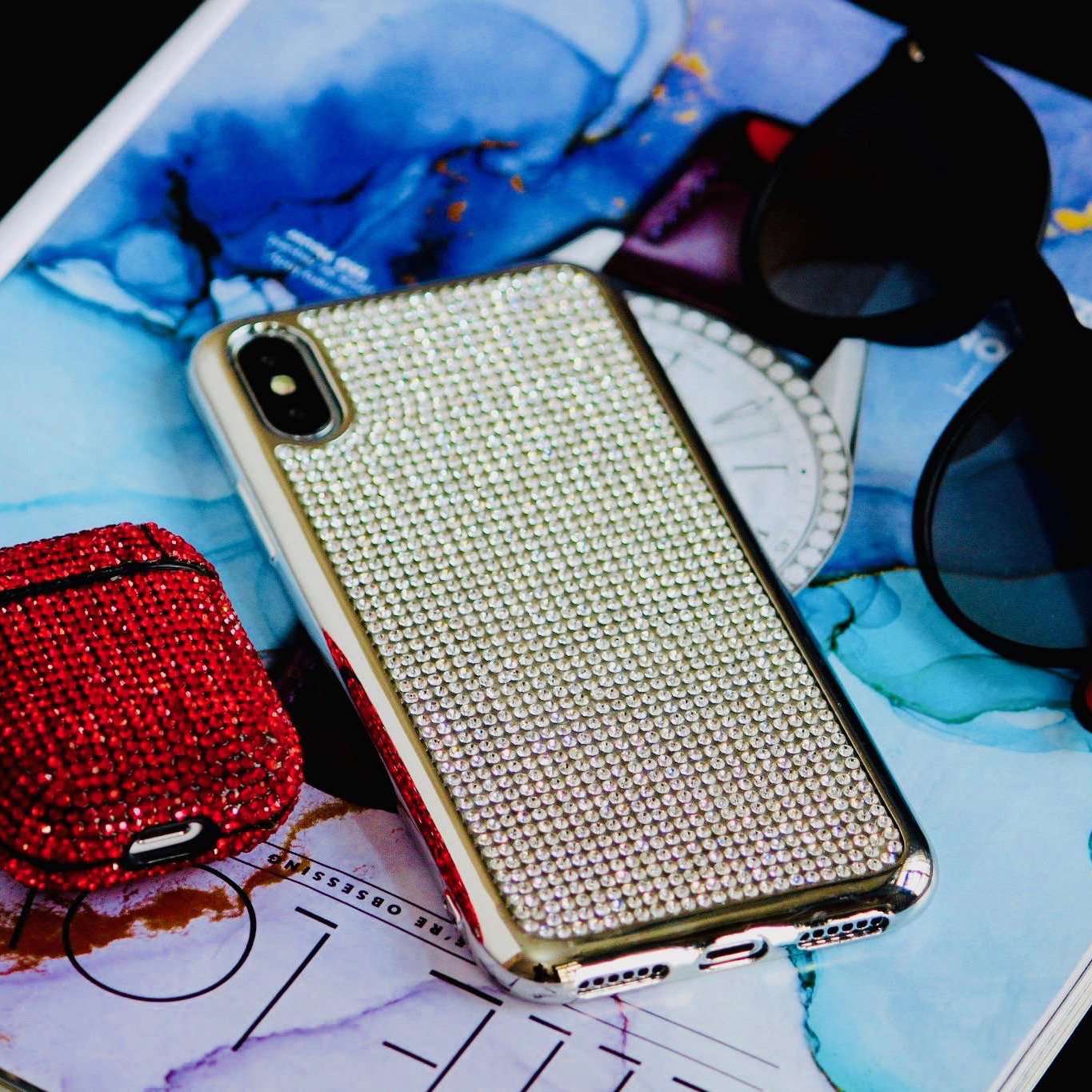 Bling Diamond Rhinestones Luxury Cover iPhone cover – JustAndBest India
