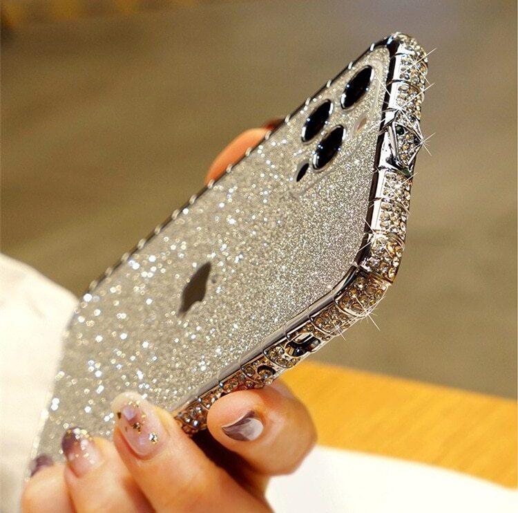 Bling Glitter Diamond Rhinestones Luxury Bumper Cover iPhone cover – JustAndBest India