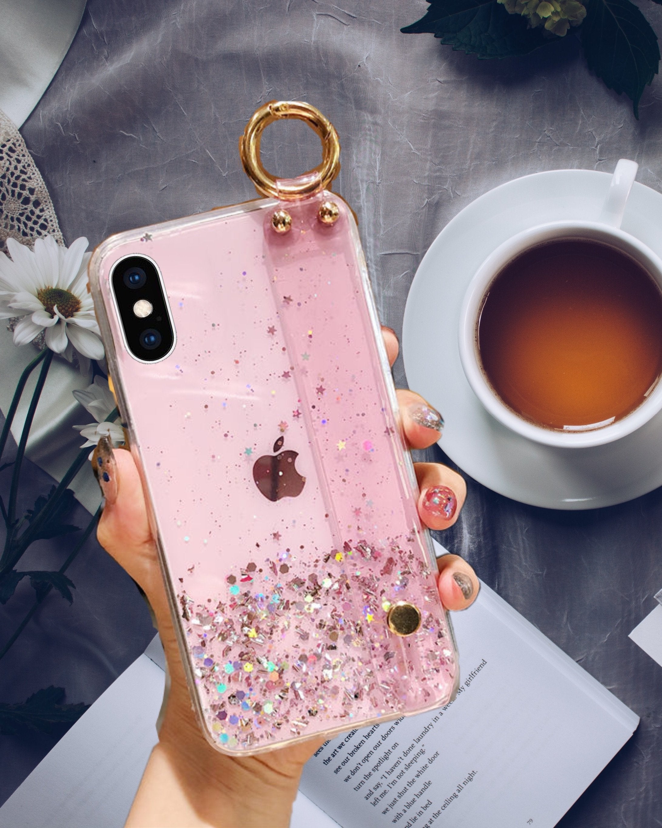 Bling Glitter Hand Strap Case
