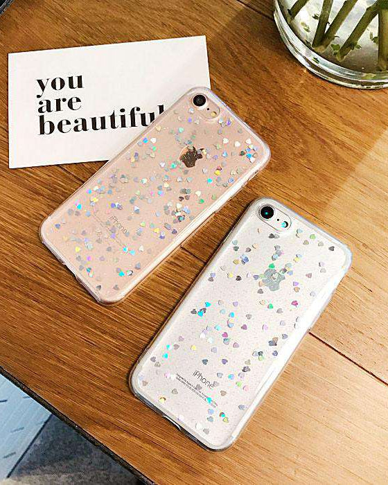 Glitter Hearts Case