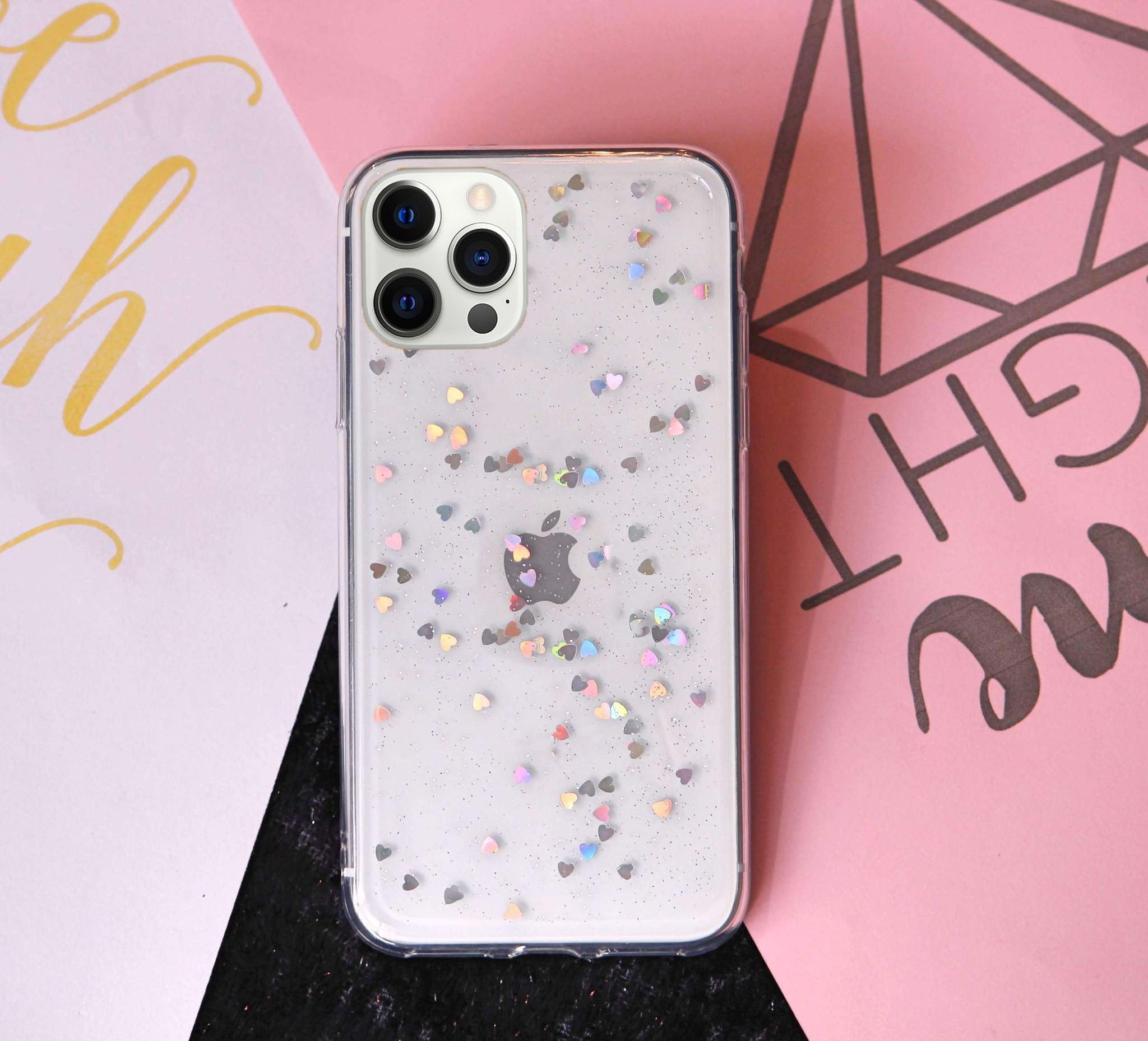 Bling Glitter Hearts Case iPhone cover – JustAndBest India