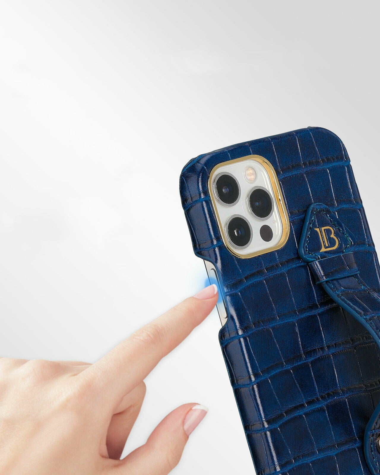 Genuine crocodile leather cover for iphone 12